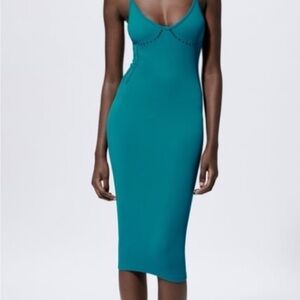 Zara Teal Midi Dress